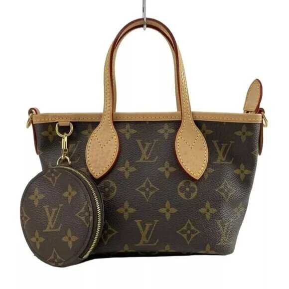 100% Authentic LOUIS VUITTON Neverfull BB Beige Monogram Handbag - Picture 1 of 14